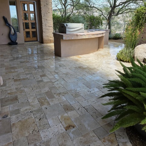 Travertine Pressure washing in Troon Advantage Power Washing in Troon