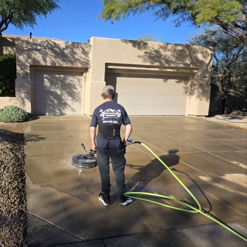 Advantage Power Washing. Driveway pressure washing in Scottsdale.