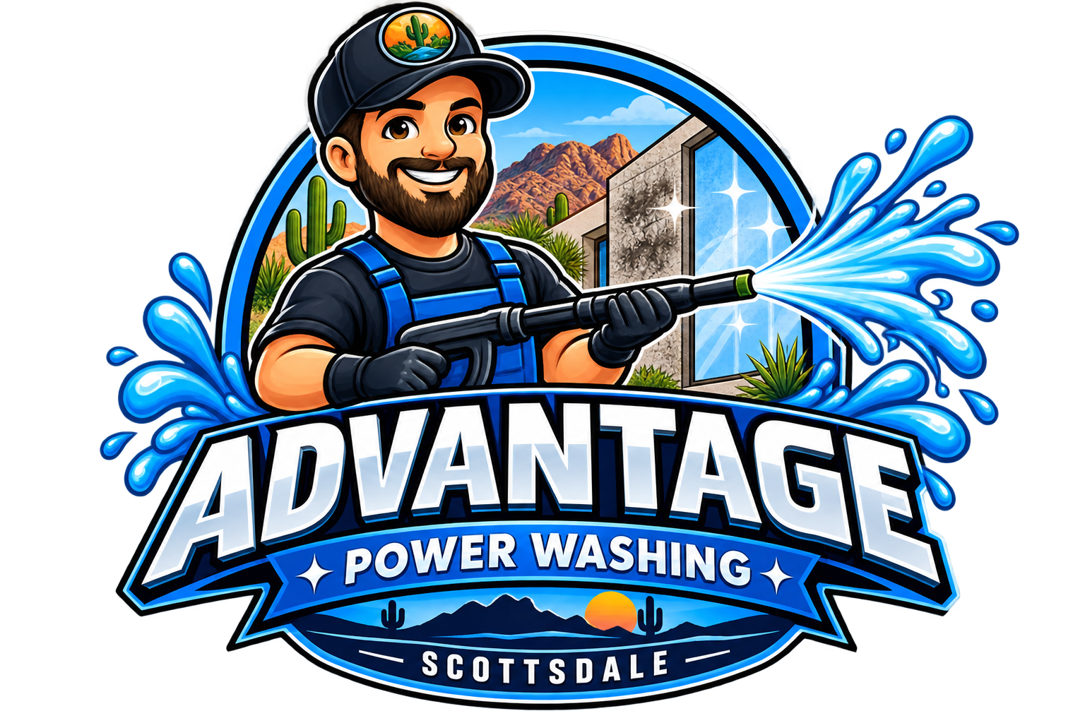 Advantage Power Washing Logo