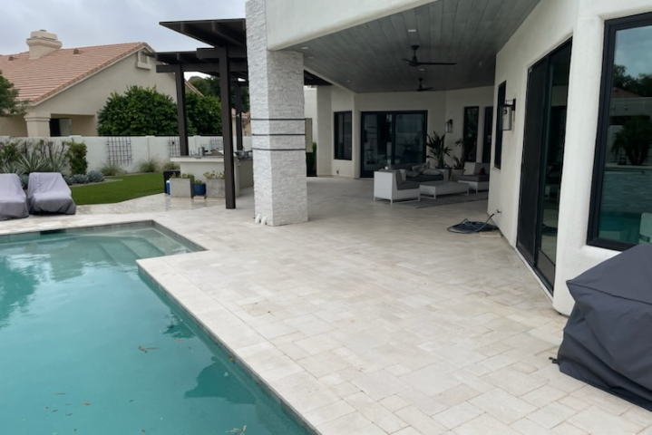 Advantage Power Washing. Pressure washing patio deck and pool decking